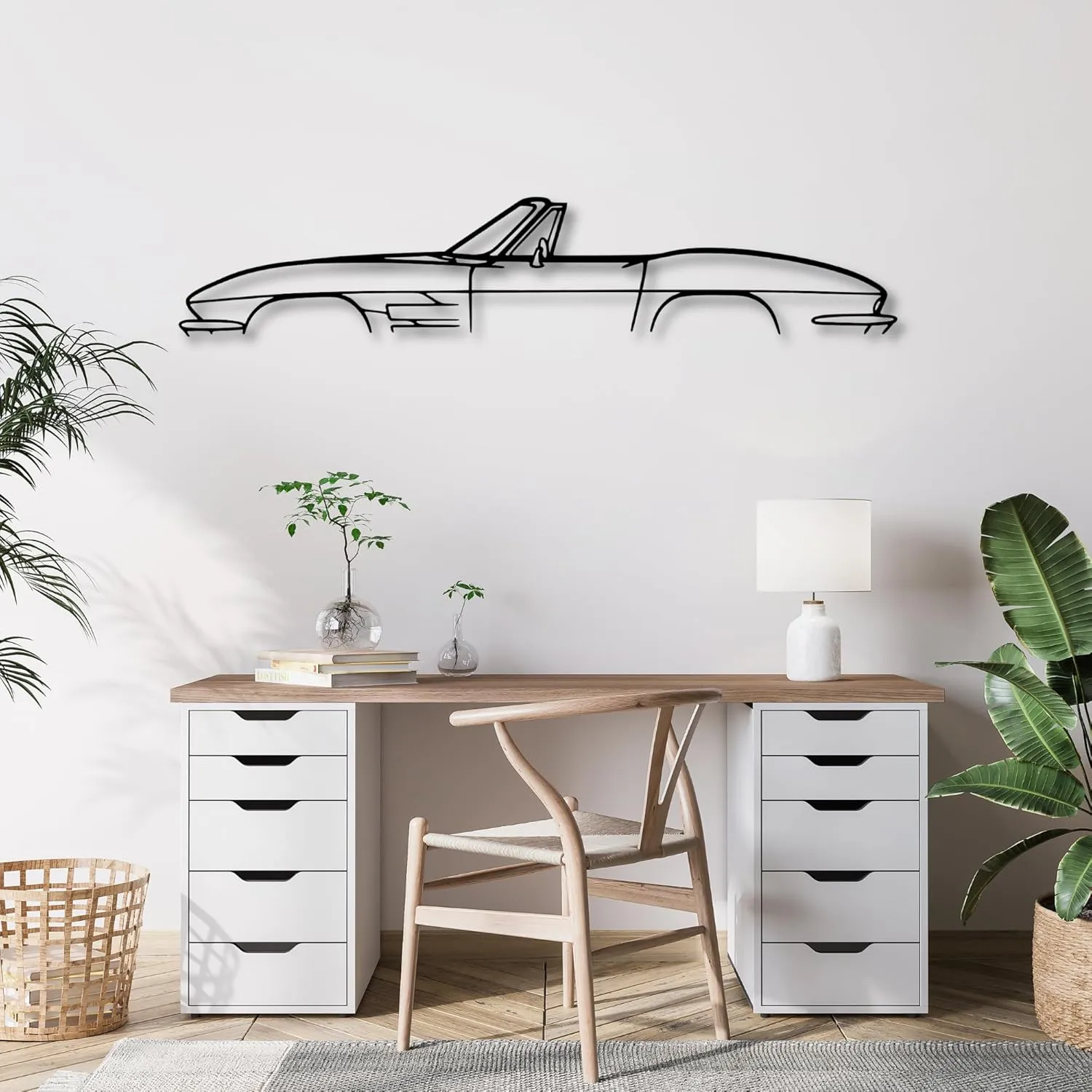 Cor*vette C2 Con*vertible 1964 Classic Silhouette Metal Wall Art | Metal Wall Decor | Birthday Gifts | Christmas Gifts | Wall Hangings | Handmade Gifts | Wall Sculptures (70 CM 28 Inches)