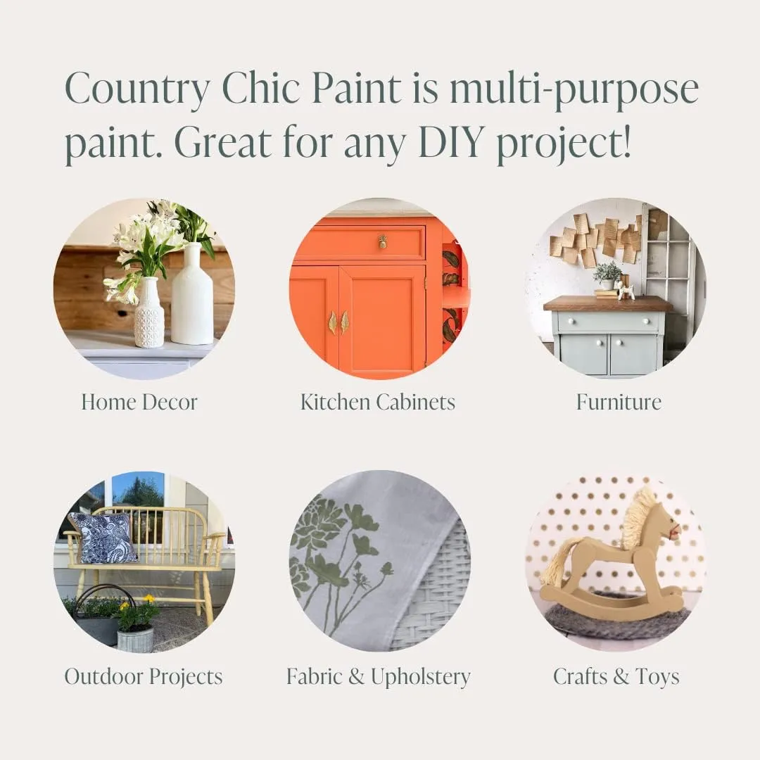 Country Chic All-in-One Chalk Paint for Furniture, Cabinets, Home Decor, Eco-Friendly, Matte Finish, Built-In Primer & Top Coat for Wood, Metal - Aurora (Teal Blue) - Pint 16 oz (475 ml)