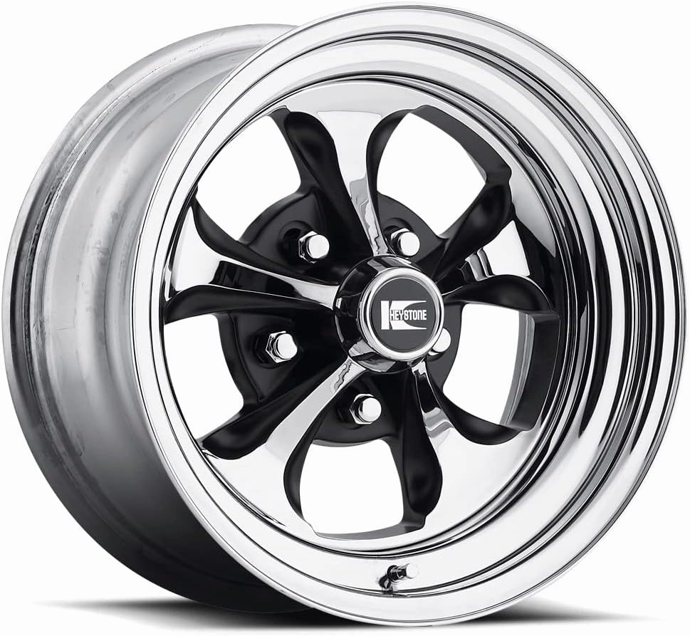 Cragar 325199: Wheel, Keystone Klassic, Steel, Chrome, 15 in. x 10 in., 5 x 4.5/5 in. Bolt Circle, 4.125 in. Backspace, Each