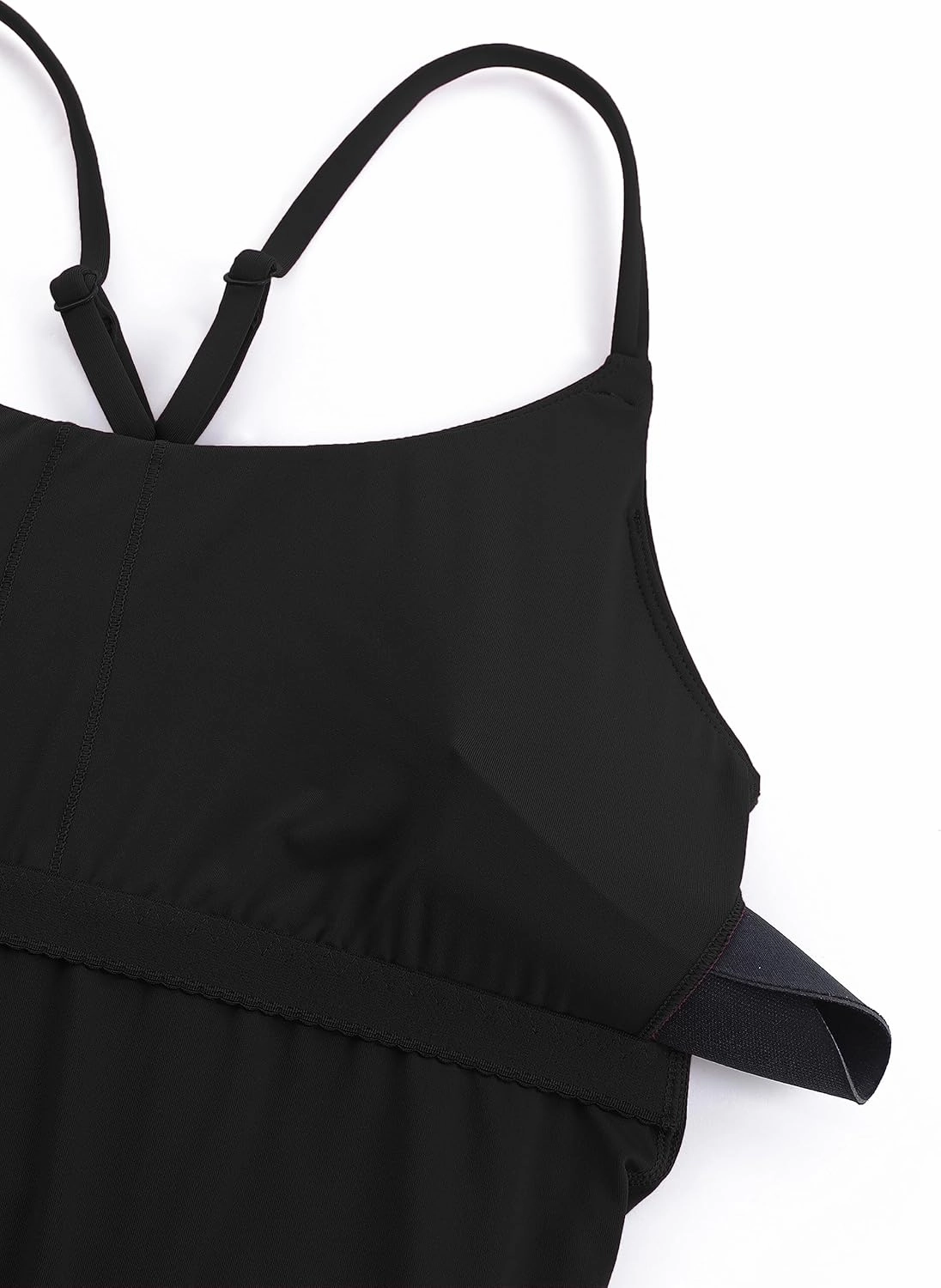 CRZ YOGA Womens One Piece Swimsuits Modest Swim Dress Tummy Control Adjustable Y-Back Straps Athletic Bathing Suit Swimwear