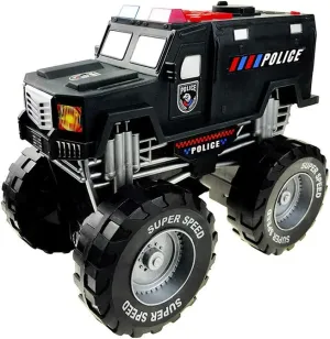 Dazmers Monster Truck Police Car Toy with Lights and Siren with Sound for Boys and Girls Ages 3-5 