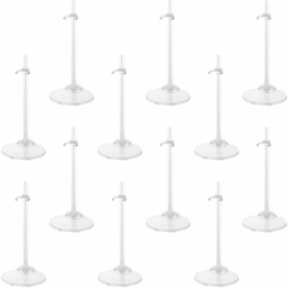 DECHOUS Doll Stand 15pcs Action Figure Stands Doll Stands Figure Stand Adjustable Stand Doll Stands White Anime Stand Base Display Holder Doll Display Stand