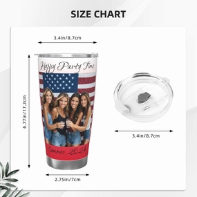 Design Photo Text Insulated Coffee Tumbler 20oz (590ml), Custom Personalized Stainless Steel Car Travel Mug Cup for Cold & Hot Drinks, Customized Gifts for Mum Dad Lovers (Print in USA)