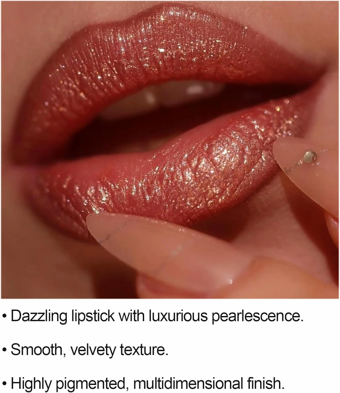 Diamond Lip Gloss Glitter Lipstick Waterproof, Hydrating Diamond Glitter Lipstick, Long Lasting Smudge Proo Shiny Matte, for Women (02 05)