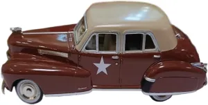Die Cast Vehicle 1/43 for Cadillac Fleetwood 1941 Brown Vintage Sedan Model Diecast Collectible Toy Car Classic Toy Car Model Mini Cars Replica