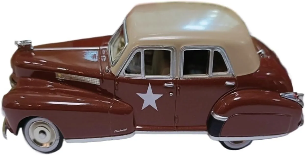 Die Cast Vehicle 1/43 for Cadillac Fleetwood 1941 Brown Vintage Sedan Model Diecast Collectible Toy Car Classic Toy Car Model Mini Cars Replica