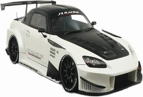 Die Cast Vehicle 1:18 for S2000 White Black Cover Resin Car Model Alloy Classic Toy Car Models Static Decoration Car Model Mini Cars Replica