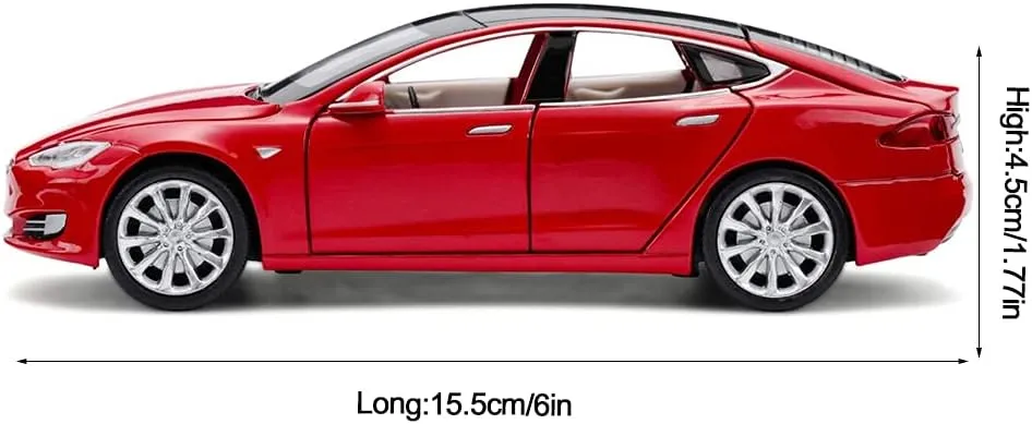 Diecast Car Model S 1/32 Scale Alloy Model S Toy Car Pull Back Car Vehicles Toy with Lights and Sound Mini Collectible Model S Play Toy for 3   Years Old Toddlers Kids Gift