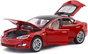 Diecast Car Model S 1/32 Scale Alloy Model S Toy Car Pull Back Car Vehicles Toy with Lights and Sound Mini Collectible Model S Play Toy for 3   Years Old Toddlers Kids Gift