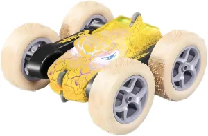 Dinosaur Cracks on Both Sides,Remote Control, RC Car Cars Toys for Kids,All Terrain RC Cars 4WD Stunt Car with LED Lights & 360°Upgraded USB-C Modular Batteries