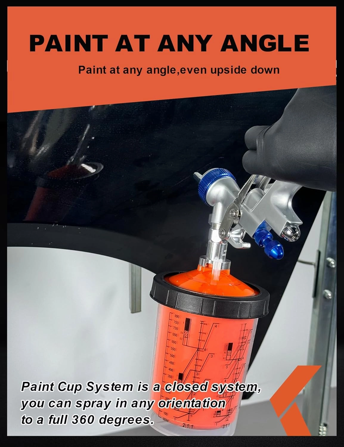 Disposable Paint Sprayer Mixing Cup Liners and Lid System for HVLP Spray Gun,Car Paint Gun 20 Ounce(600ml)Kit with 40 Cups Liners,40 Lids with Strainer,1 Hard Cup with Retainer Ring,20 Plugs