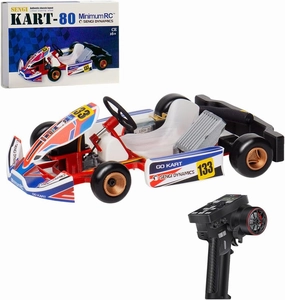 Drift Rc Kart, Kart-80 1/32 Scale 2.4G Mini RC Kart Assembly Model with Remote Control, DIY Remote Control Hobby Sports Car Toys - 1 Battery