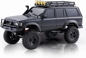 EAZYRC FMS FCX18 Toyota LC80 1/18 RC Crawler V2, Officially Licensed, RTR 4x4 Rock Crawler with Brushless Motor, 2-Speed Transmission, PC Body, 45 Min Runtime – RC Car for Adults or Gift