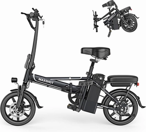 Electric Bike for Adults,Electric Bicycles Max 28/40 Miles Ranges up to 22 MPH,14" Folding Ebike with Peak 750W Motor.ebike with 499.2/749WH Removable Battery, Front & Rear Suspension
