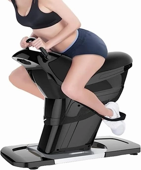 Electric Horse Riding Machine, Home Aerobic Fat Burning and Shaping Fitness Equipment, 3D Figure 8 Action (Black)