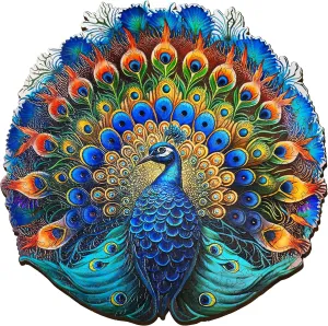 ESC WELT Wooden Peacock Puzzles 300 Pieces Captivating Mind Game for Teens and Adults Educational Toy Fun Eco Friendly Challenge Game Wooden Puzzle
