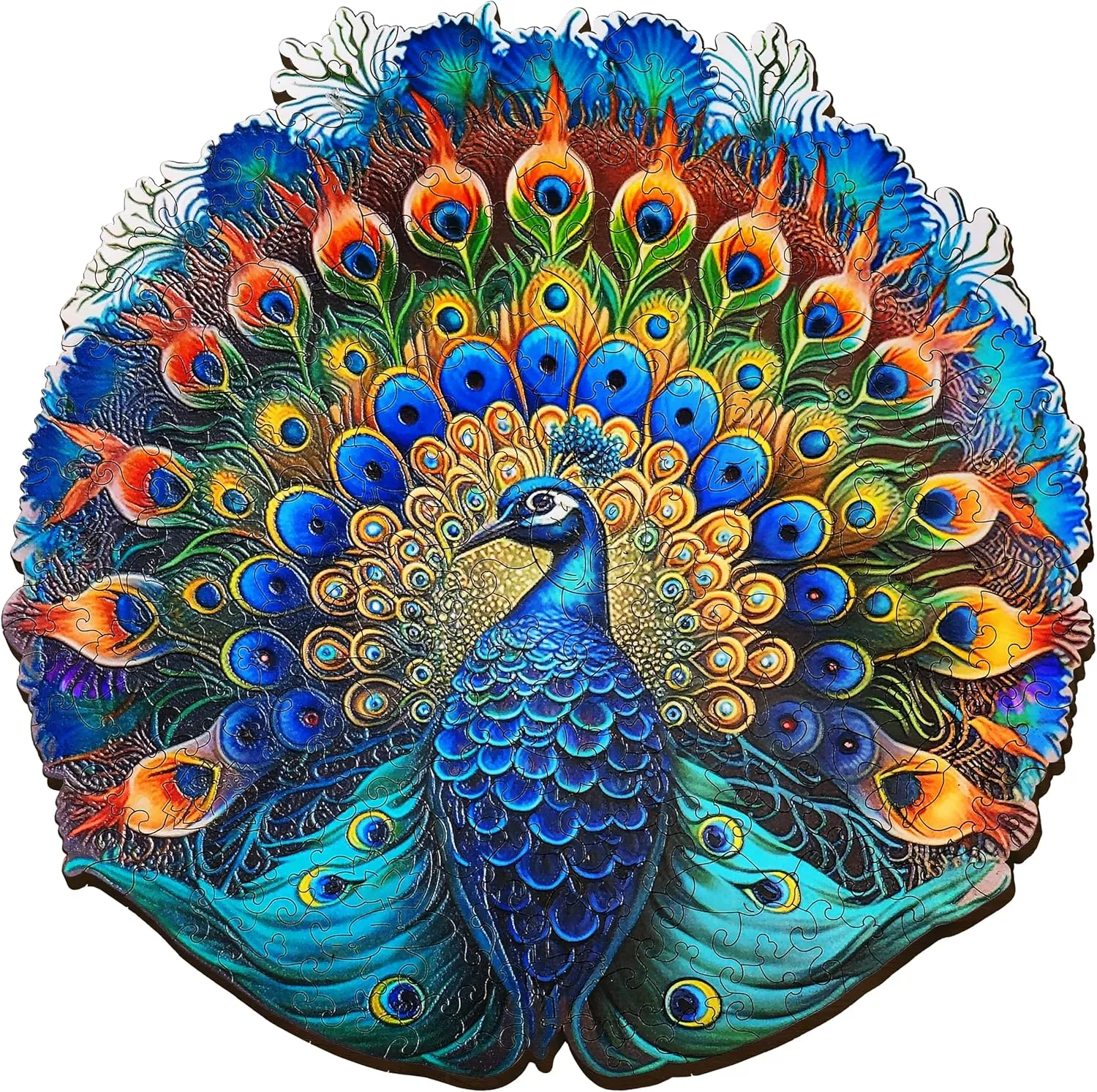 ESC WELT Wooden Peacock Puzzles 300 Pieces Captivating Mind Game for Teens and Adults Educational Toy Fun Eco Friendly Challenge Game Wooden Puzzle