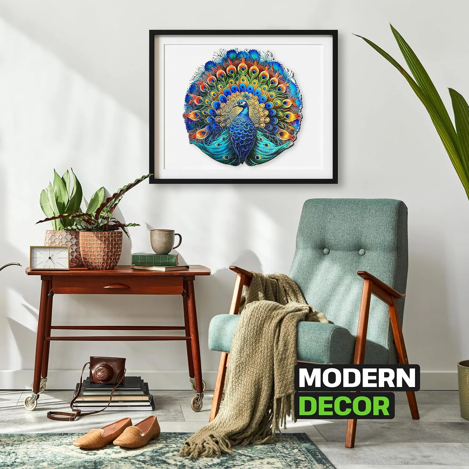 ESC WELT Wooden Peacock Puzzles 300 Pieces Captivating Mind Game for Teens and Adults Educational Toy Fun Eco Friendly Challenge Game Wooden Puzzle