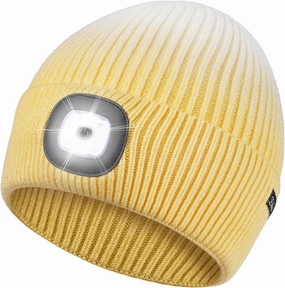 Etsfmoa Unisex Beanie with The Light Gifts for Men Dad Father USB Rechargeable Caps