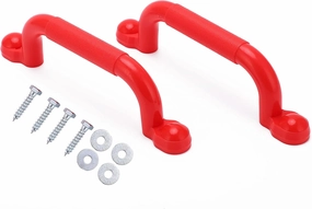 EVTSCAN Nonslip Grab Handles Mounting Hardware Kits Kids Climbing Frame Swing Toy (Red)