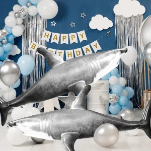 Extra Large Inflatable Shark Pool Toy,79inch Shark Pool Birthday Party Decorations,Blow Up Animal Party Favors Supplies Gift for Kids Adults