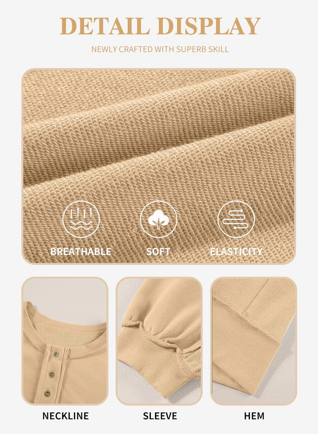 Eytino Women's Plus Size Sweatshirts Button Henley Neck Casual Long Sleeve Oversized Pullover Tops Shirts(1X-5X)