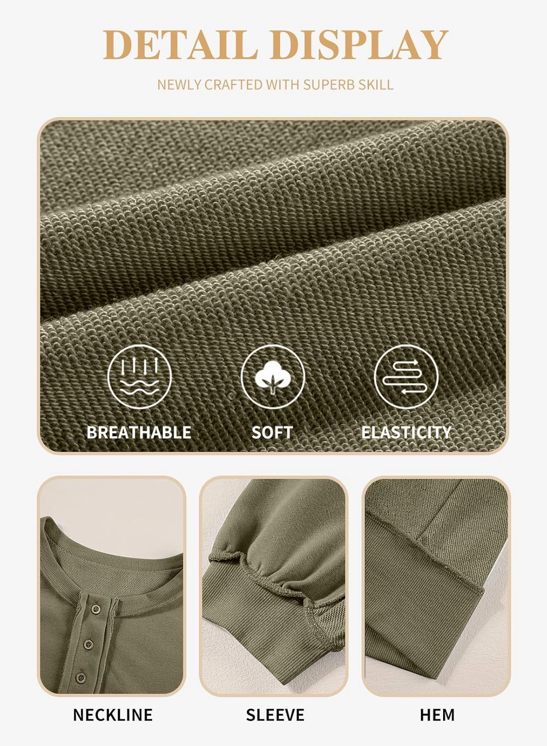 Eytino Women's Plus Size Sweatshirts Button Henley Neck Casual Long Sleeve Oversized Pullover Tops Shirts(1X-5X)
