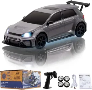 Fairrc 1/43 Scale Mini Drift RC Car, 2.4GHz High Speed 4WD Drift Car for Adults, RTR (Gray)