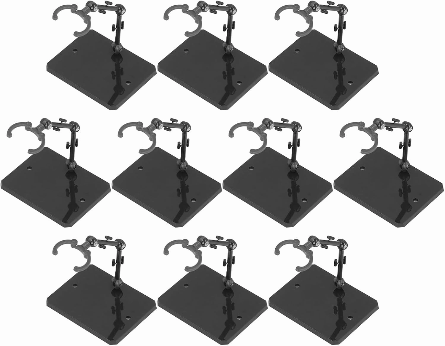 Figure Display Holder Base, Model Display Stand Adjustable Long Lasting Secure for 6inch Action Figures (Grey)