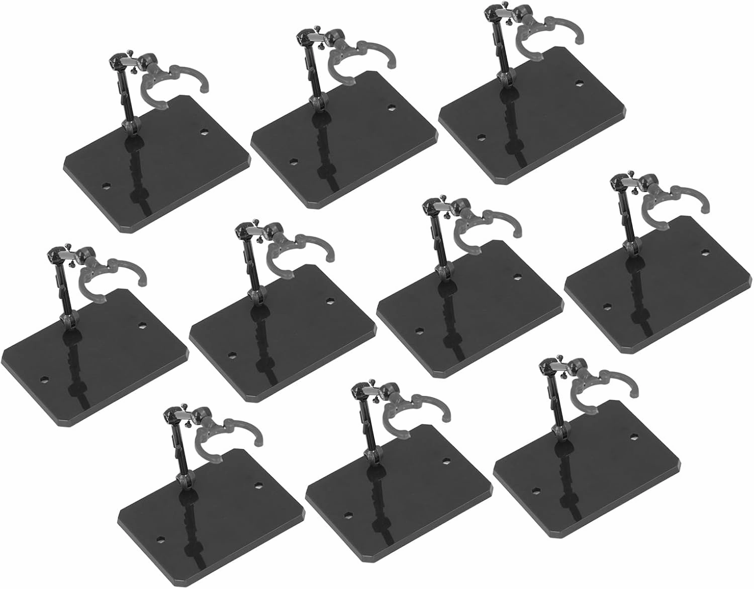 Figure Display Holder Base, Model Display Stand Adjustable Long Lasting Secure for 6inch Action Figures (Grey)