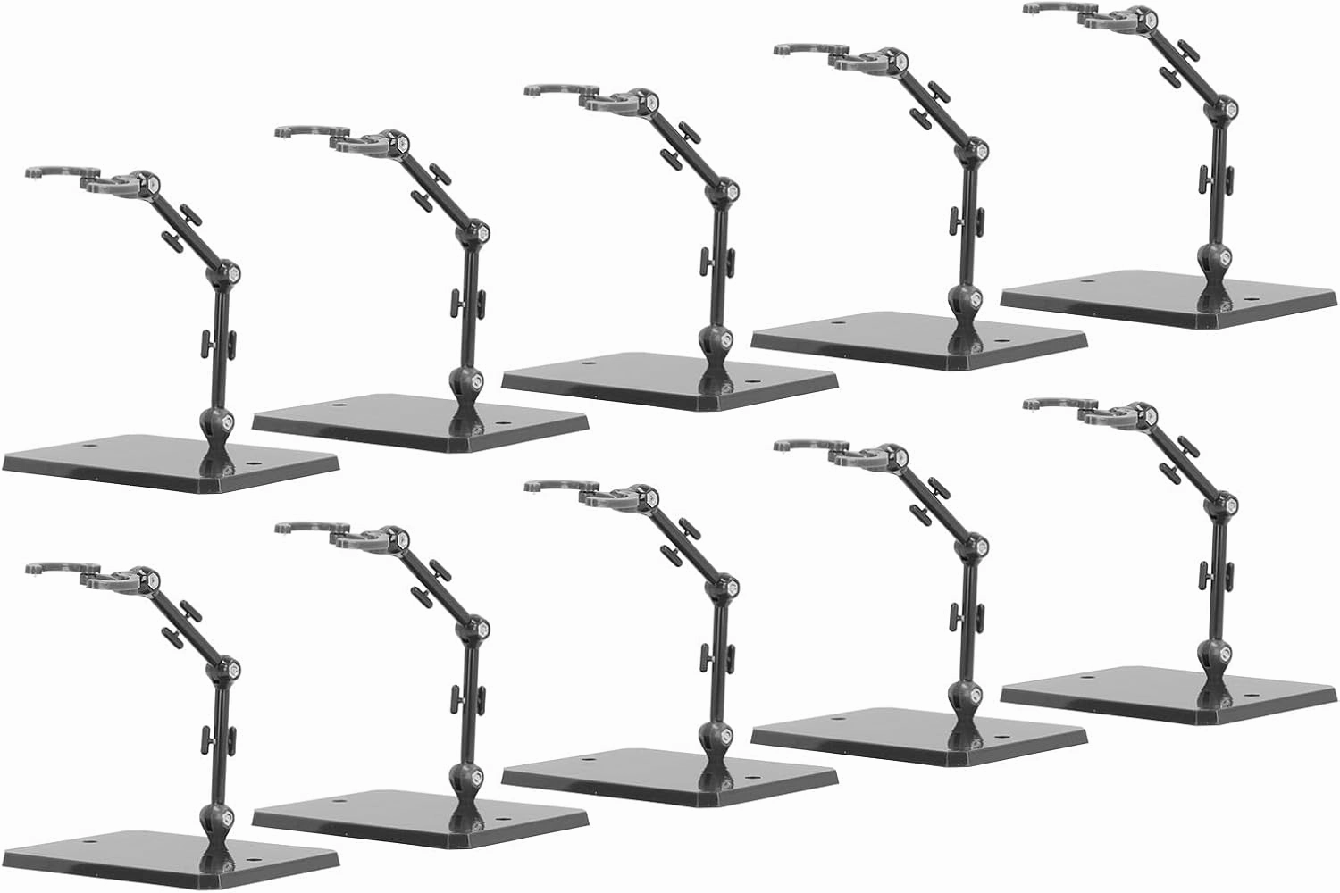 Figure Display Holder Base, Model Display Stand Adjustable Long Lasting Secure for 6inch Action Figures (Grey)