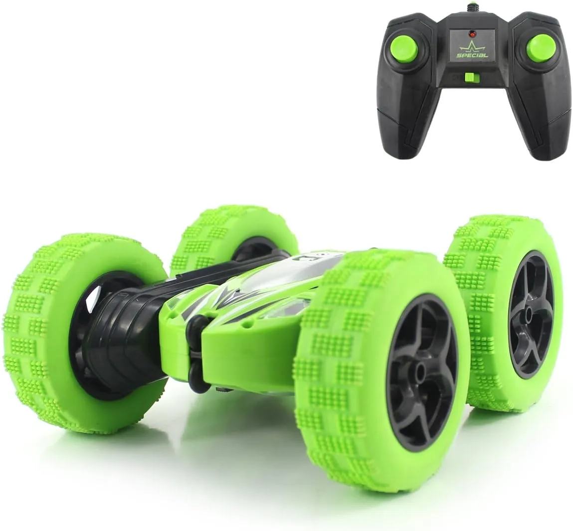 Fisca RC Car Remote Control Stunt Car, 4WD Monster Truck Double Sided Rotating Tumbling - 2.4GHz High Speed Rock Crawler Vehicle with Headlights for Kids Age 4, 5, 6, 7, 8, 9-12 Year Old