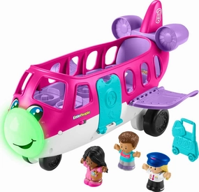 Fisher-Price Little People Barbie Toddler Toy Little Dream Plane with Lights Music & Figures for Pretend Play Ages 18  Months