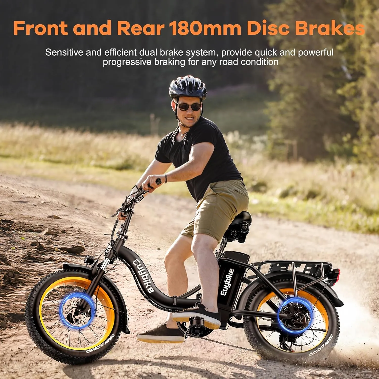 Folding Electric Bike for Adults with Peak 1000W Motor, 48V 20AH Battery up to 30MPH 80 Miles, 20" Fat Tire All Terrain Ebike, Front Suspension 7-Speed Commuter E Bike, Step-Thru, UL Certified