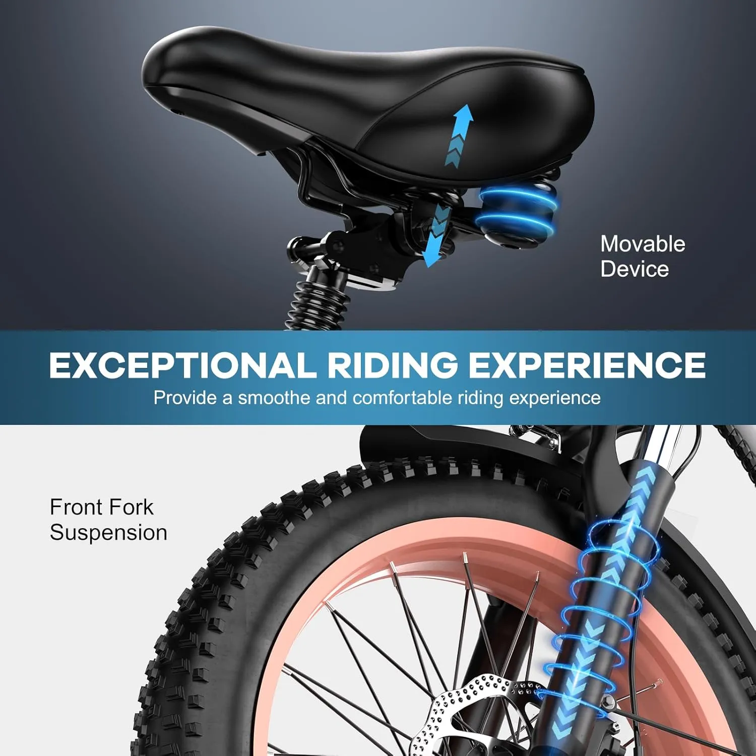 Folding Electric Bike for Adults with Peak 1000W Motor, 48V 20AH Battery up to 30MPH 80 Miles, 20" Fat Tire All Terrain Ebike, Front Suspension 7-Speed Commuter E Bike, Step-Thru, UL Certified