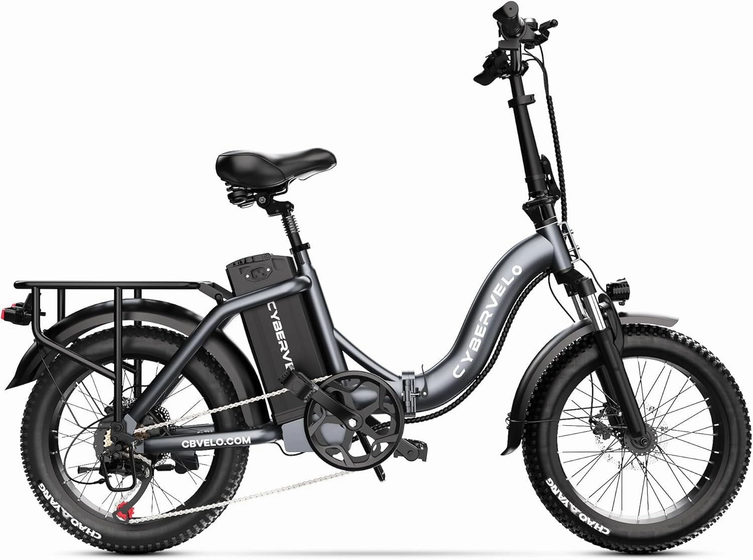 Folding Electric Bike for Adults – 1000W Motor, 20"x3" Fat Tire, 48V Removable Battery, All-Terrain E-Bike with 7-Speed, Front Suspension – Powerful Foldable Ebike for Commuter