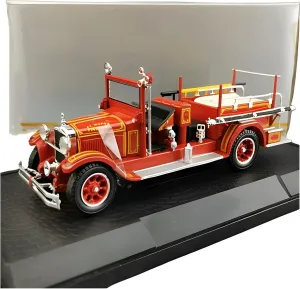 for Siguenet Lafrance 1928 1 32 Simulation Alloy Fire Truck Car Model Classic Vehicle Souvenir Ornaments Non-Remote App Controlled Toys