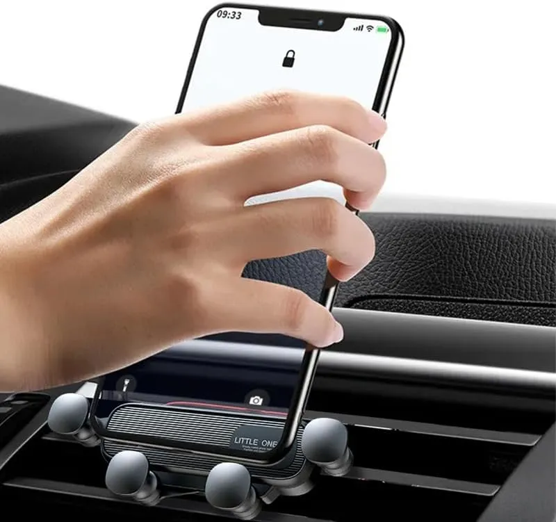 for Skoda Enyaq Citigo Roomster Fabia Scala Rapid Felicia 360° Rotation Phone Mount with One Hand Operation Design, Bumpy Roads Friendly Car Phone Mount,1 Eagle Beak Clip-A Black