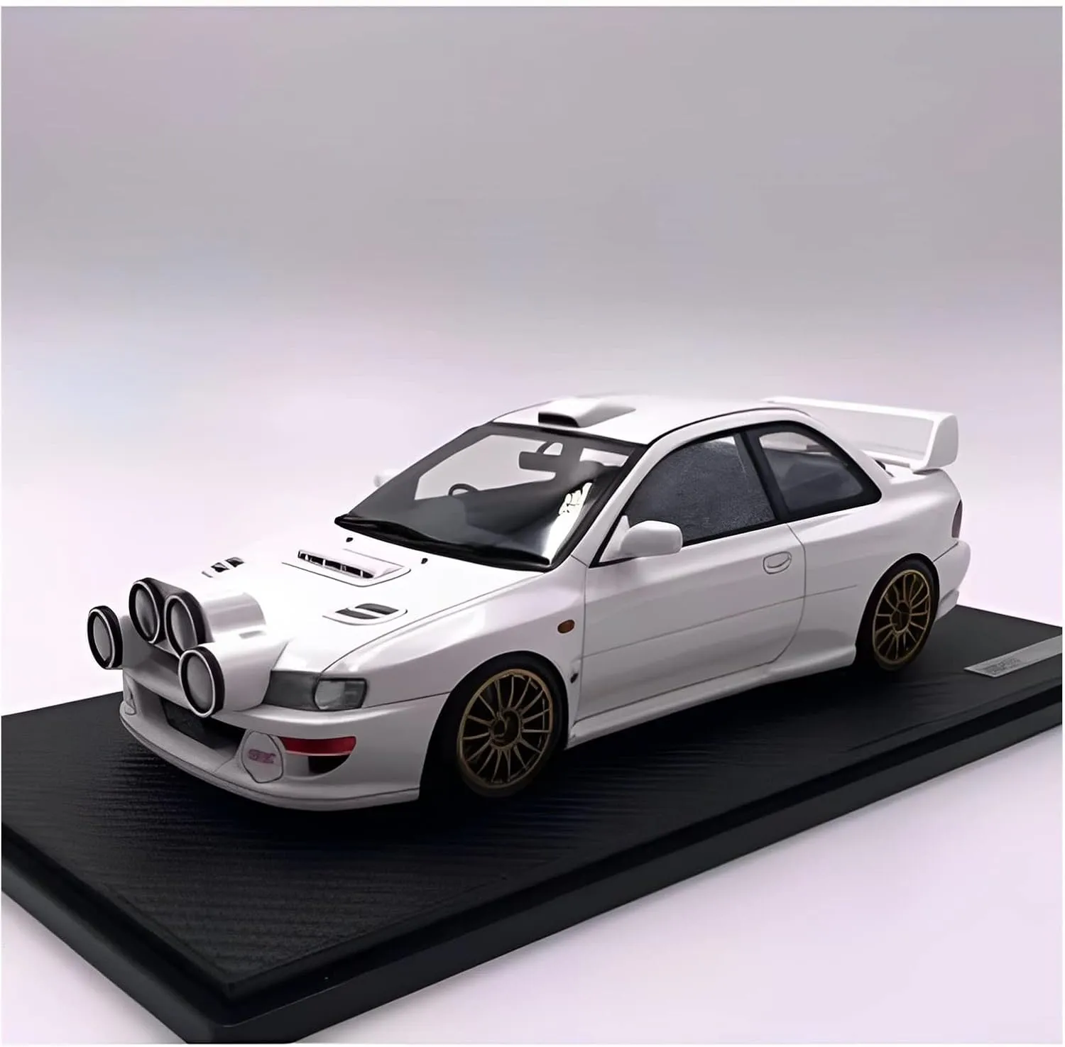for Subaru Impreza GC8 1 18 White Limited Edition Resin Car Model Adult Classic Souvenir Display Non-Remote App Controlled Toys