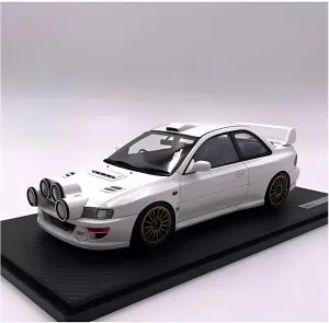 for Subaru Impreza GC8 1 18 White Limited Edition Resin Car Model Adult Classic Souvenir Display Non-Remote App Controlled Toys