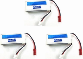 for JJRC M05 / E130 /F03 Helicopter Battery, RC Helicopter 7.4V 700mAh Lipo Battery Spare Parts Remote Control Toy Accessories M05-024 (Color : 3 PCS)