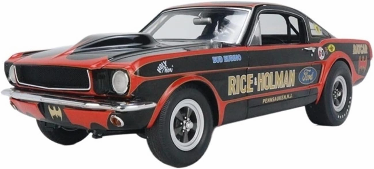 for Mustang A/FX NHRA 1966 1 18 Alloy Fully Open Limited Edition Car Model Classic Collection Non-Remote App Controlled Toys(Black)