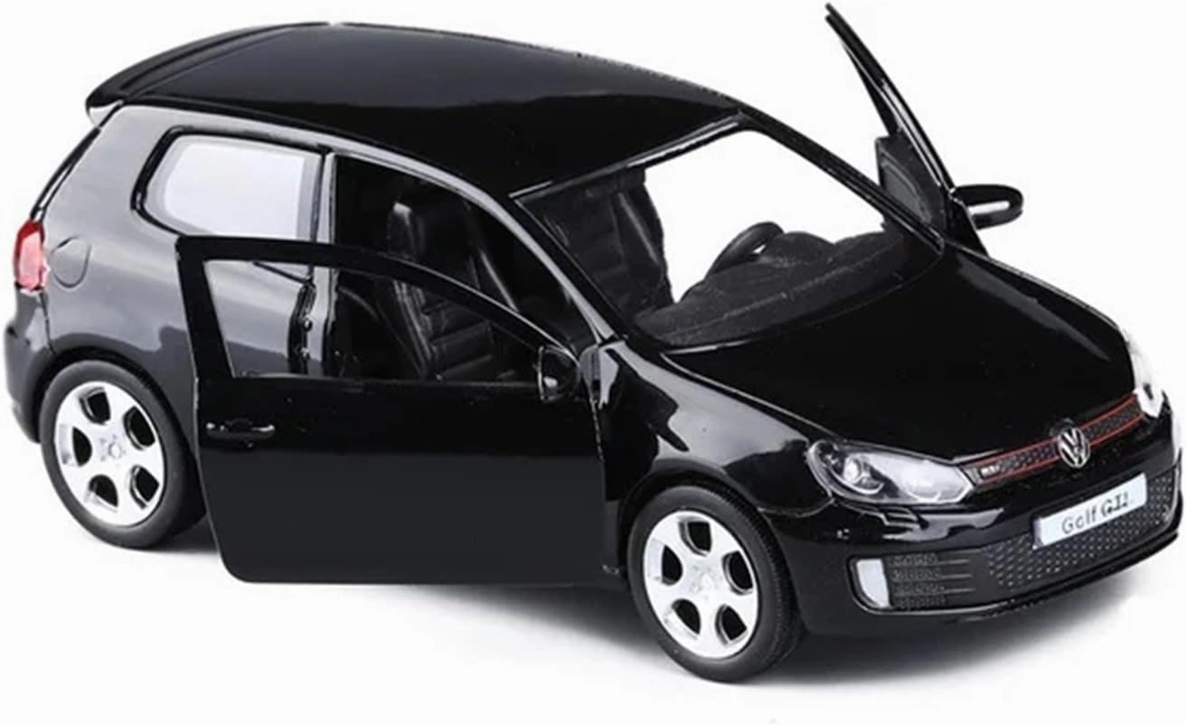 for VW Golf 6 Diecasts Car Model Volkswagen to Scale Golf GTI Miniature Alloy Pull Back Vehicle Models Gifts 1:36(Black)