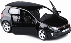 for VW Golf 6 Diecasts Car Model Volkswagen to Scale Golf GTI Miniature Alloy Pull Back Vehicle Models Gifts 1:36(Black)