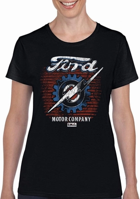 Ford F-100 Lightning Bolt Gear FoMoCo T-Shirt Vintage Classic Pickup Truck 1953 Iconic Retro Emblem Women's Tee