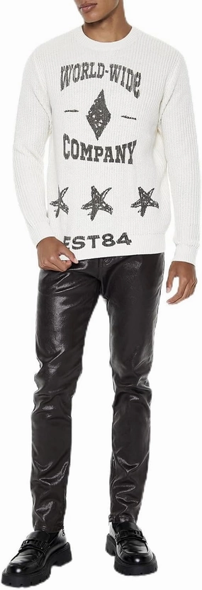 Forever 21 Men's Coated Slim-fit Jeans