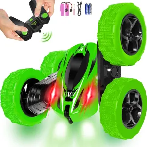 FREE TO FLY Remote Control Stunt Car for Boys: RC Car 4WD Double-Sided Driving Cars 6 7 8 9 10 11 12 Toys Boys Girls Kids Xmas Gifts 360°Tumble Stocking Stuffer 6-8 8-12