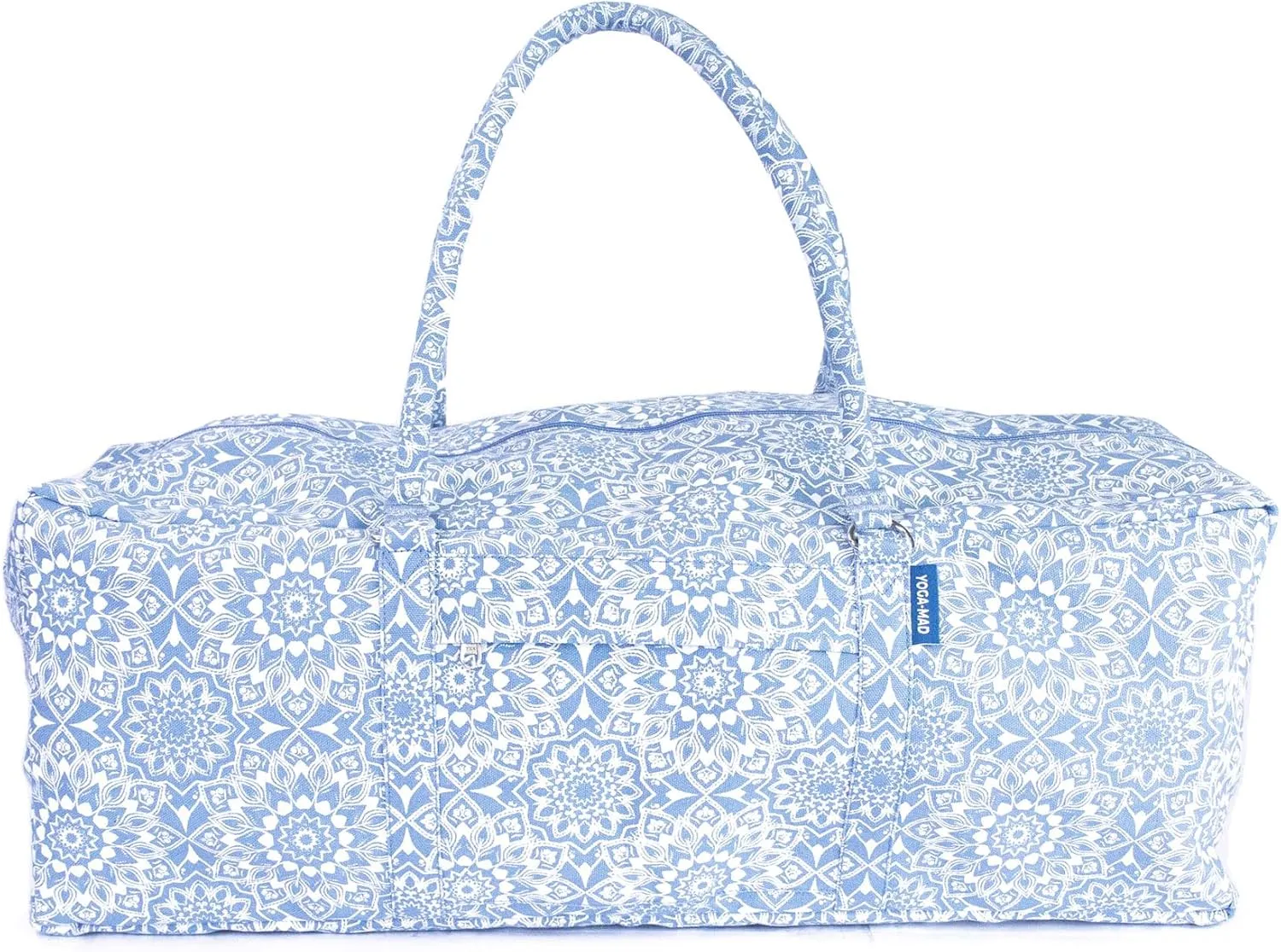 Full Print Mandala Yoga & Pilates Kit Bag, Unisex with Full Length Zip, Fits Most Flexible Mats, Yoga Blocks, Bolsters & Clothing | Burgundy, Grey or Blue.
