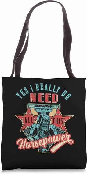 Funny More Horsepower, Blown Engine, Gearheads Tote Bag