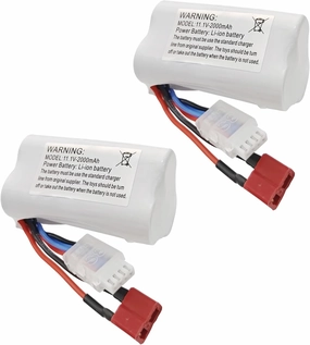 Fytoo 2PCS 11.1V 2000mAh T Plug Lithium Battery for R608 2104 210E 200E Brushless High Speed Water Cooling RC Speedboat Electric RC Boat Model Tumbler Toy Boat Battery
